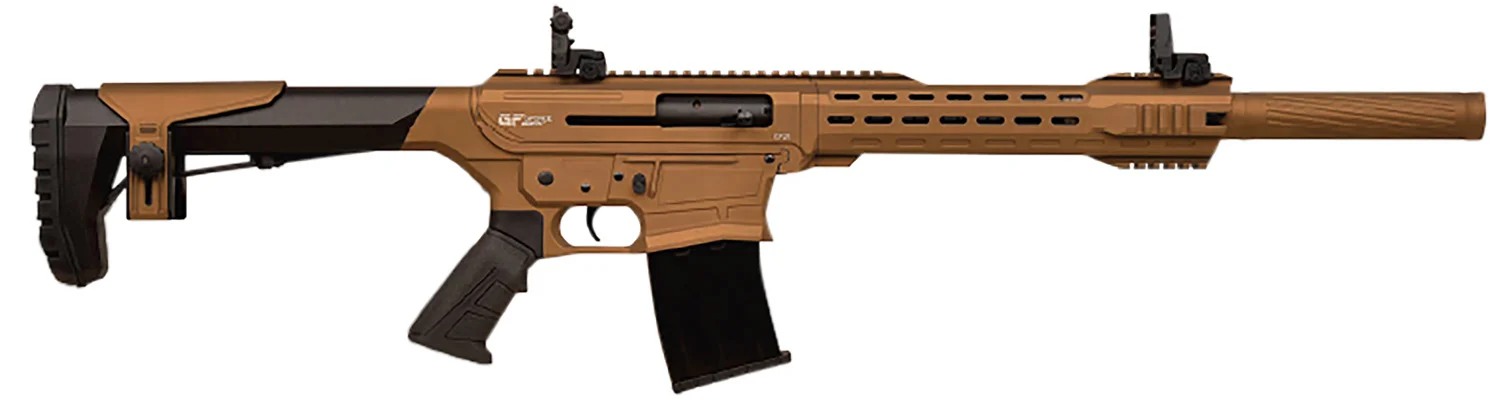 Gforce Arms GF2512BNZ GF25 12 Gauge Semi-Auto 3" 5+1 20" Bronze Cerakote Spiral Threaded Barrel, Bronze Cerakote Picatinny Rail Aluminum Receiver, Adjustable Black Synthetic Stock w/Black Rubber Grip