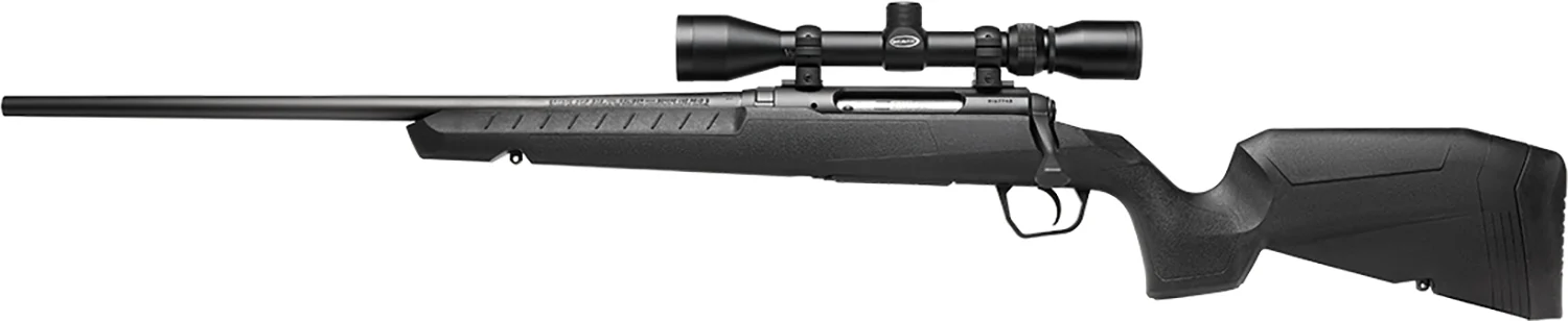 Savage Arms 32021 Axis XP Combo 270 Win 4+1 22" Matte Black Button Rifled Barrel, Matte Black Drilled & Tapped Carbon Steel Receiver, Fixed Sporter Black Synthetic Stock, Weaver 3-9x40mm, Left Hand