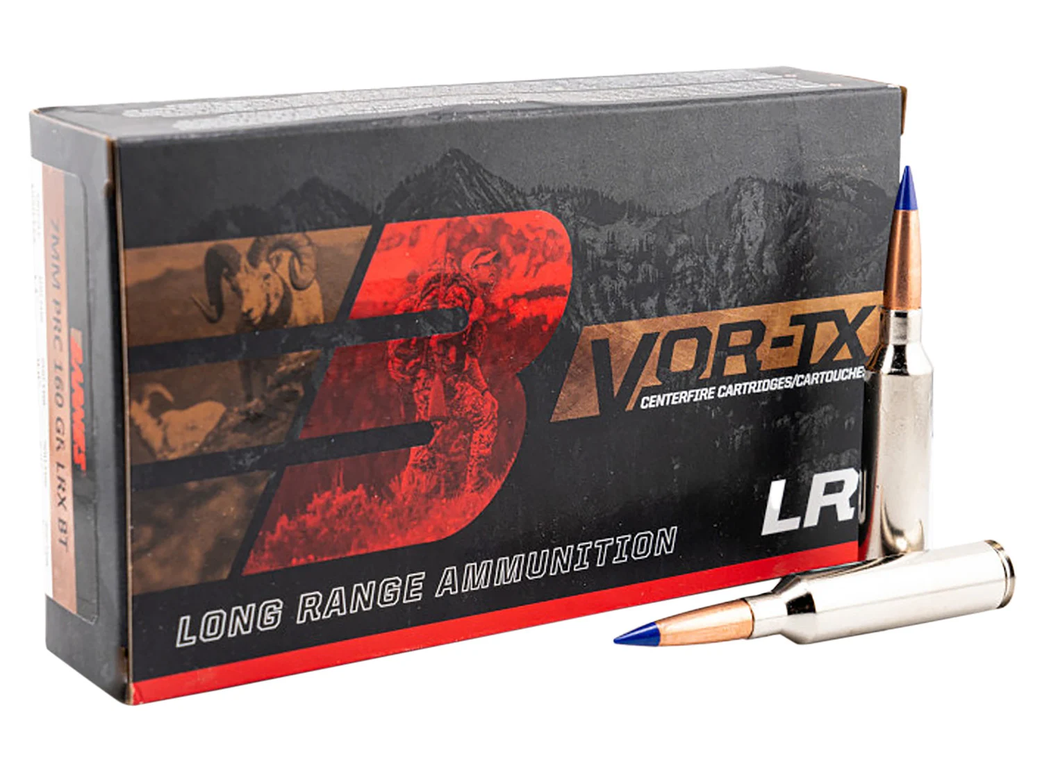 Barnes Bullets 32245 7mmPRC 160gr LRX Boat Tail 20 Per Box/10 Case