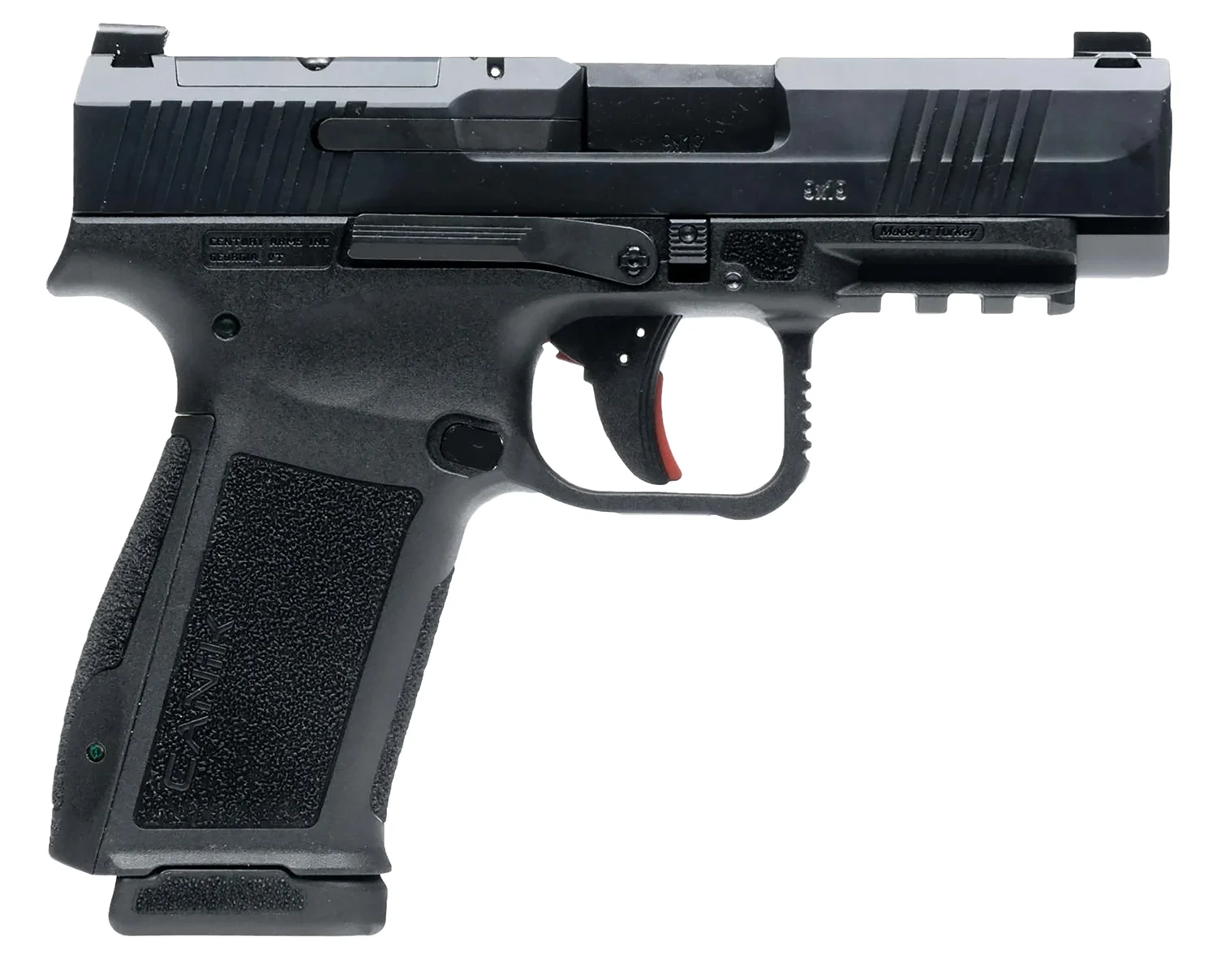 Canik HG7885N Mete MC9LS Sub-Compact Frame 9mm Luger 10+1 3.64" Black Steel Barrel, Black Nitride Serrated Steel Slide, Black Polymer Frame w/Picatinny Rail, Interchangeable Backstrap Grip