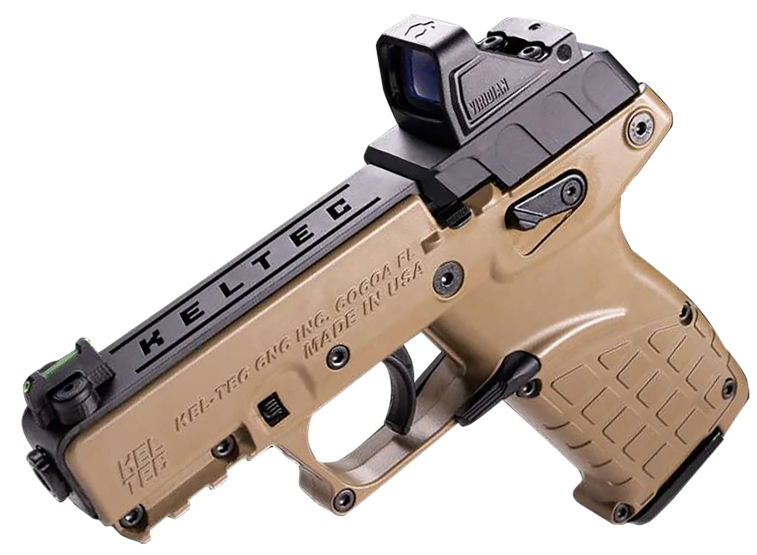 Kel-Tec P17BTANOPTIC P17 22 LR 16+1 3.80" w/Optic & Holster Tan