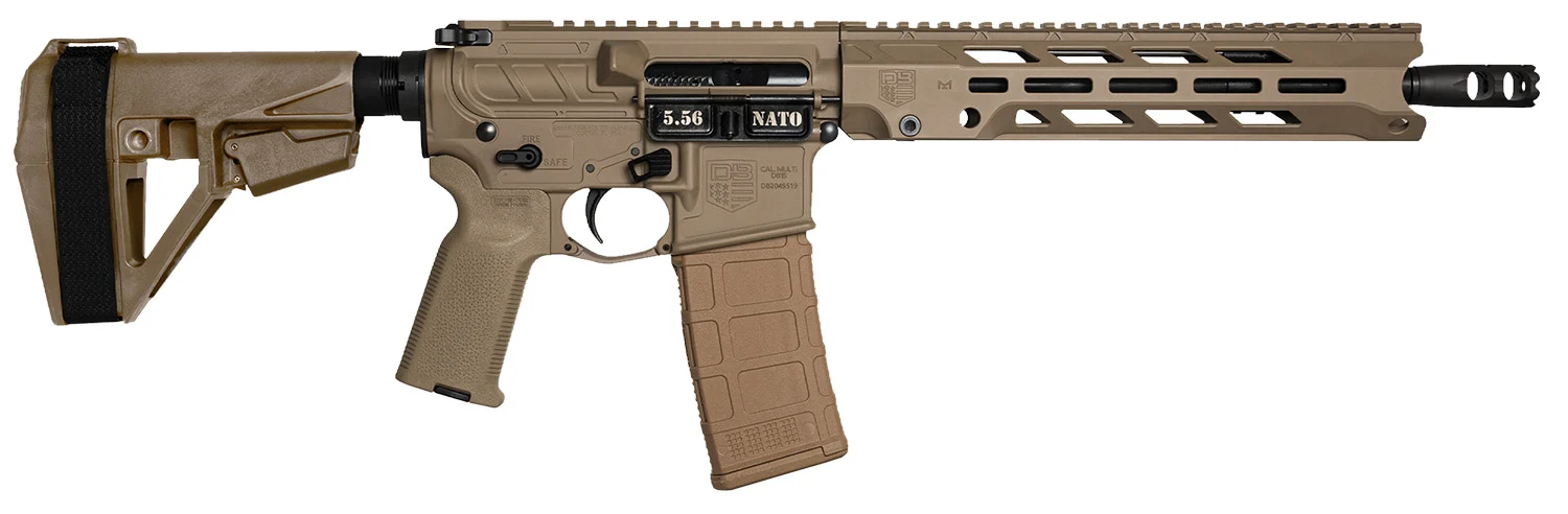 Diamondback DB1984K061 DB15 Obsidian 5.56 NATO 30+1 11.50" Black Nitride 11" M-LOK Handguard SBA5 Brace Magpul MOE K2 Grip