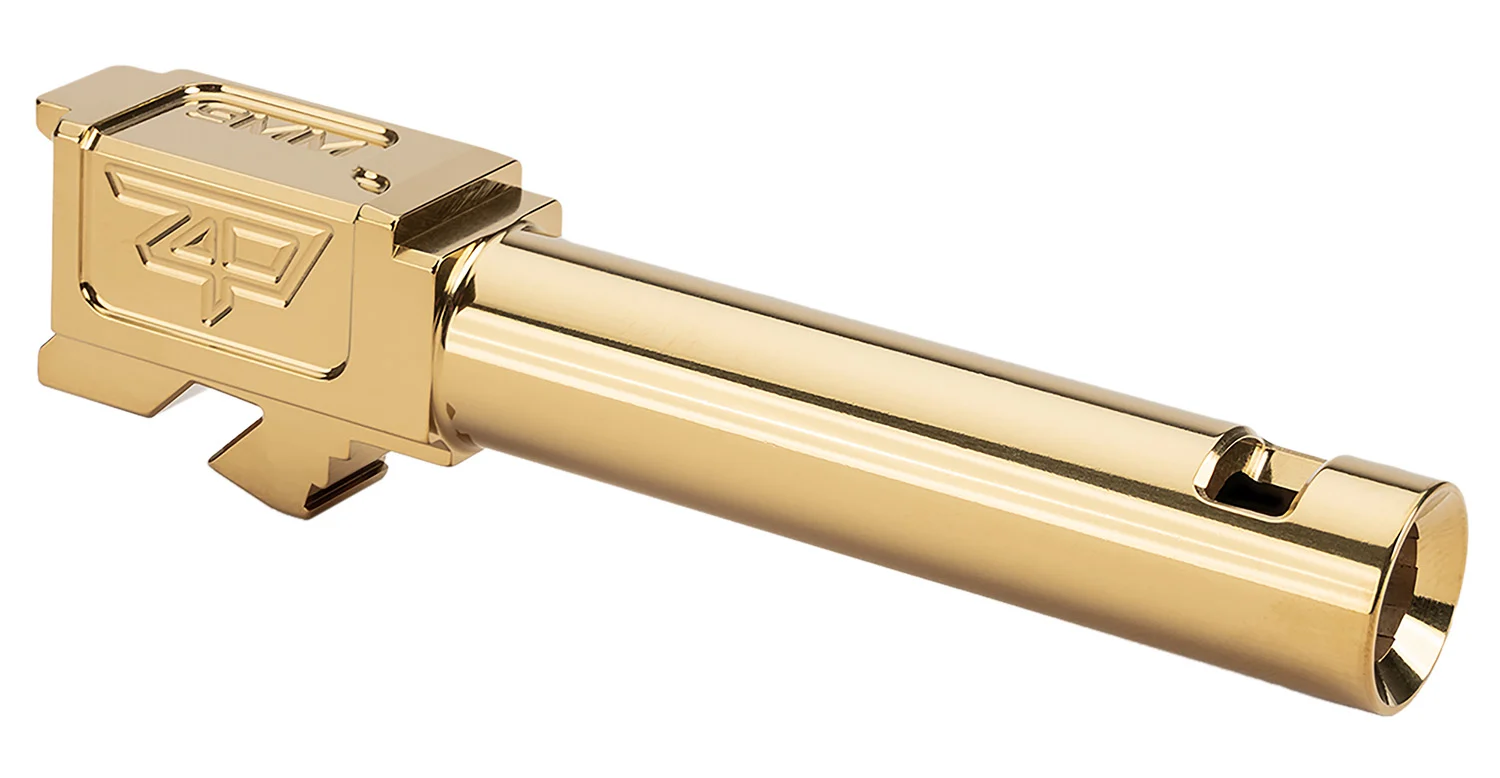 Zaffiri Precision ZP.19G5BCPG Glock 3.89" Ported Gold TiN Stainless Steel, Fits Glock 19 Gen 5