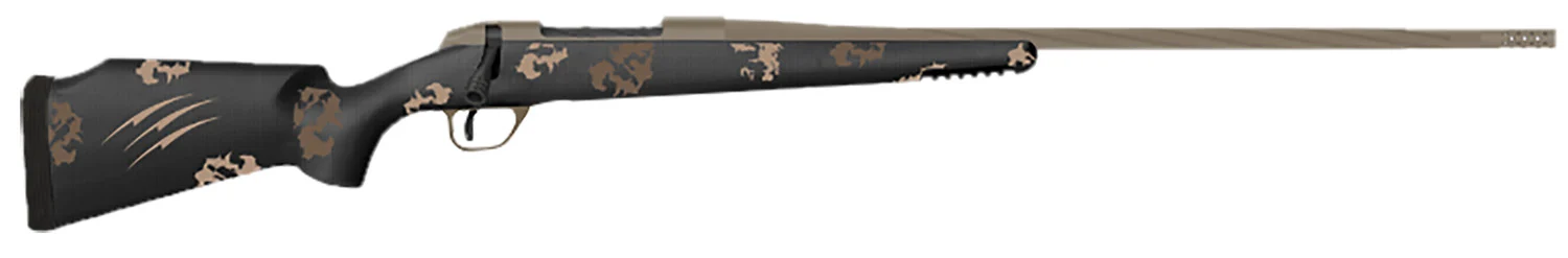 Fierce Firearms TWTROG65PRC20BS Twisted TI Rogue 6.5 PRC 20" Black Cerakote Steel Threaded Barrel, Drilled & Tapped Titanium Receiver, LR Negative Comb Sonora Ambush Camo Carbon Fiber Stock