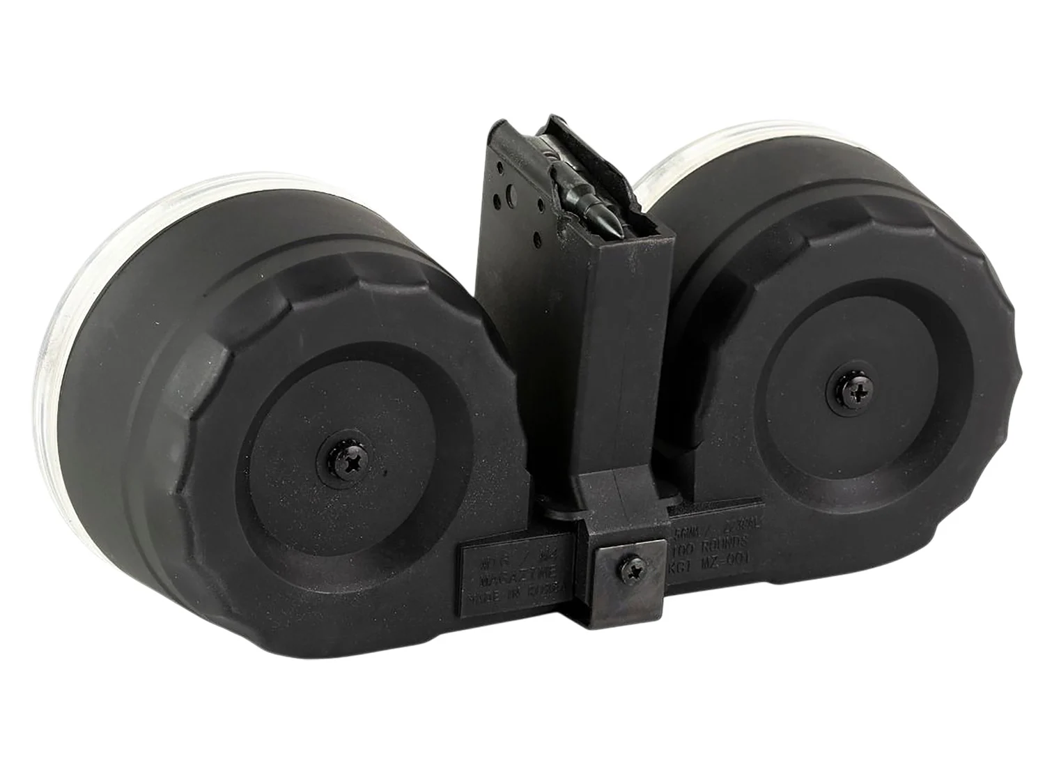 Kci Usa Inc KCIMZ067 AK 100rd Drum 223 Rem/5.56 NATO Fits AK Platform Black