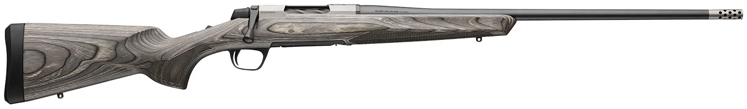 Browning 036092282 X-Bolt 2 Hunter Full Size 6.5 Creedmoor 4+1 22" Matte Blued Threaded Sporter Barrel, Drilled & Tapped Stainless Steel Receiver, Fixed Gray Laminate Stock, Radial Muzzle Brake