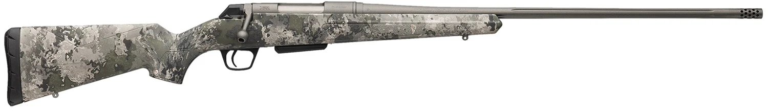 Winchester Repeating Arms 535800220 XPR Extreme 308 Win 3+1 22" Tungsten Cerakote Fluted Threaded Barrel & Drilled & Tapped Steel Receiver, Fixed TrueTimber VSX Synthetic Stock