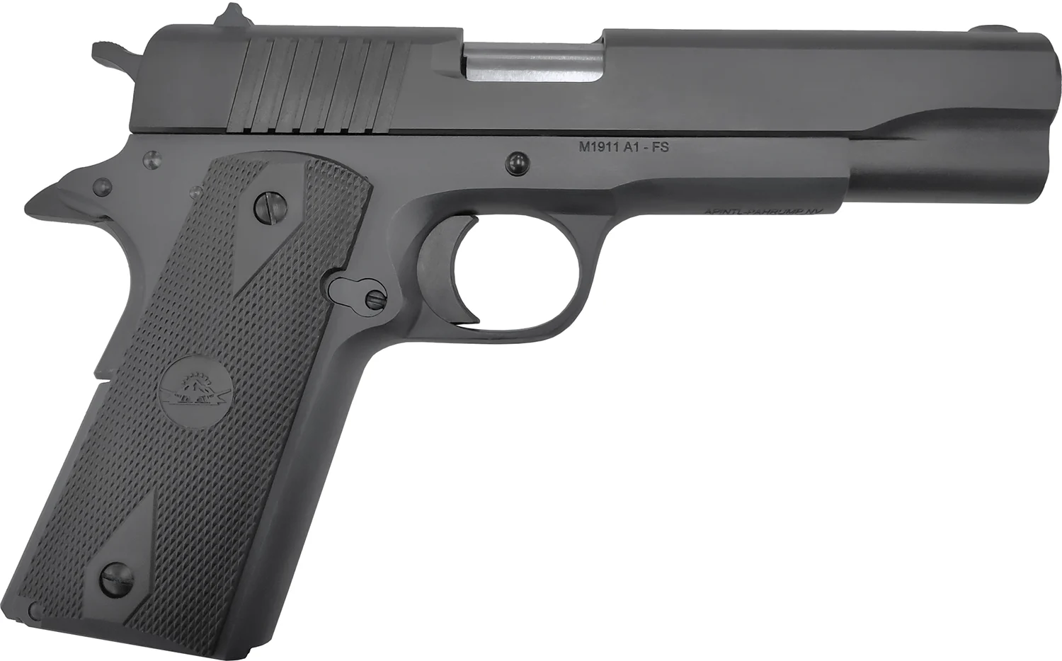 Rock Island 56867 GI Sports South Exclusive Full Size Frame 10mm Auto 8+1 5" Black Bull Barrel, Black Parkerized Serrated Steel Slide, Black Parkerized Steel Frame w/Beavertail, Black Rubber Grip