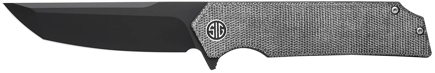 Sig Sauer Knives VA9BB Validus 3.78" Folding Drop Point Plain Black PVD M390 Steel Blade, 4.76" Black Textured G10 Handle