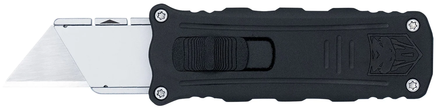 CobraTec Knives CTOTFUKSBBLK Utility OTF Aluminum Blade, 3.38" Black Anodized Aluminum Handle