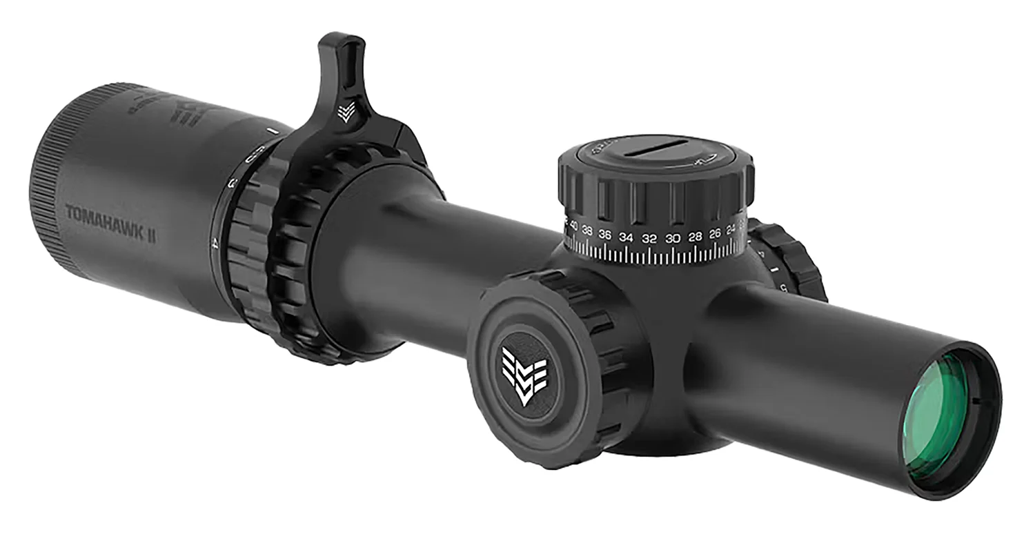 Swampfox Optics THK16241GB Tomahawk II Black 1-6x24mm 30mm Tube BDC Green Reticle