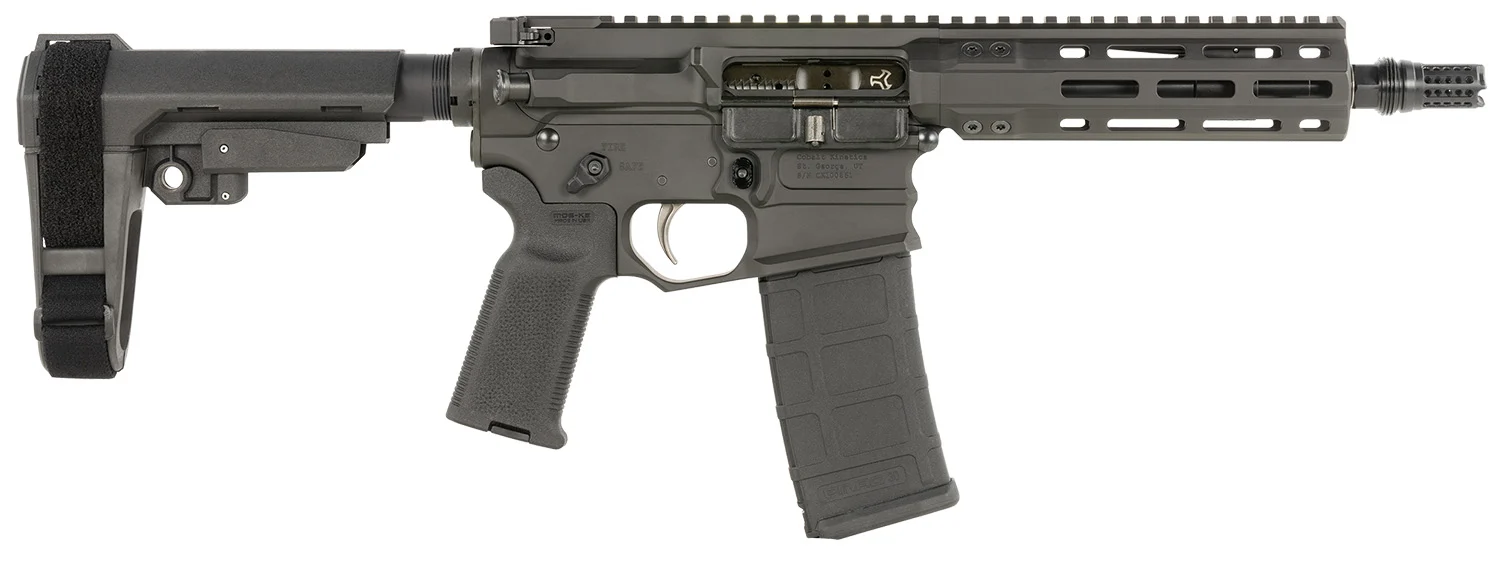 Cobalt Kinetics CKPROLITE30075BLK Pro Lite 300 Blackout 30+1 7.50" Black Melonite Barrel, Black Aluminum Receiver w/Picatinny Rail, Black Polymer SB Tactical SBA3 Brace, Black Polymer Grip