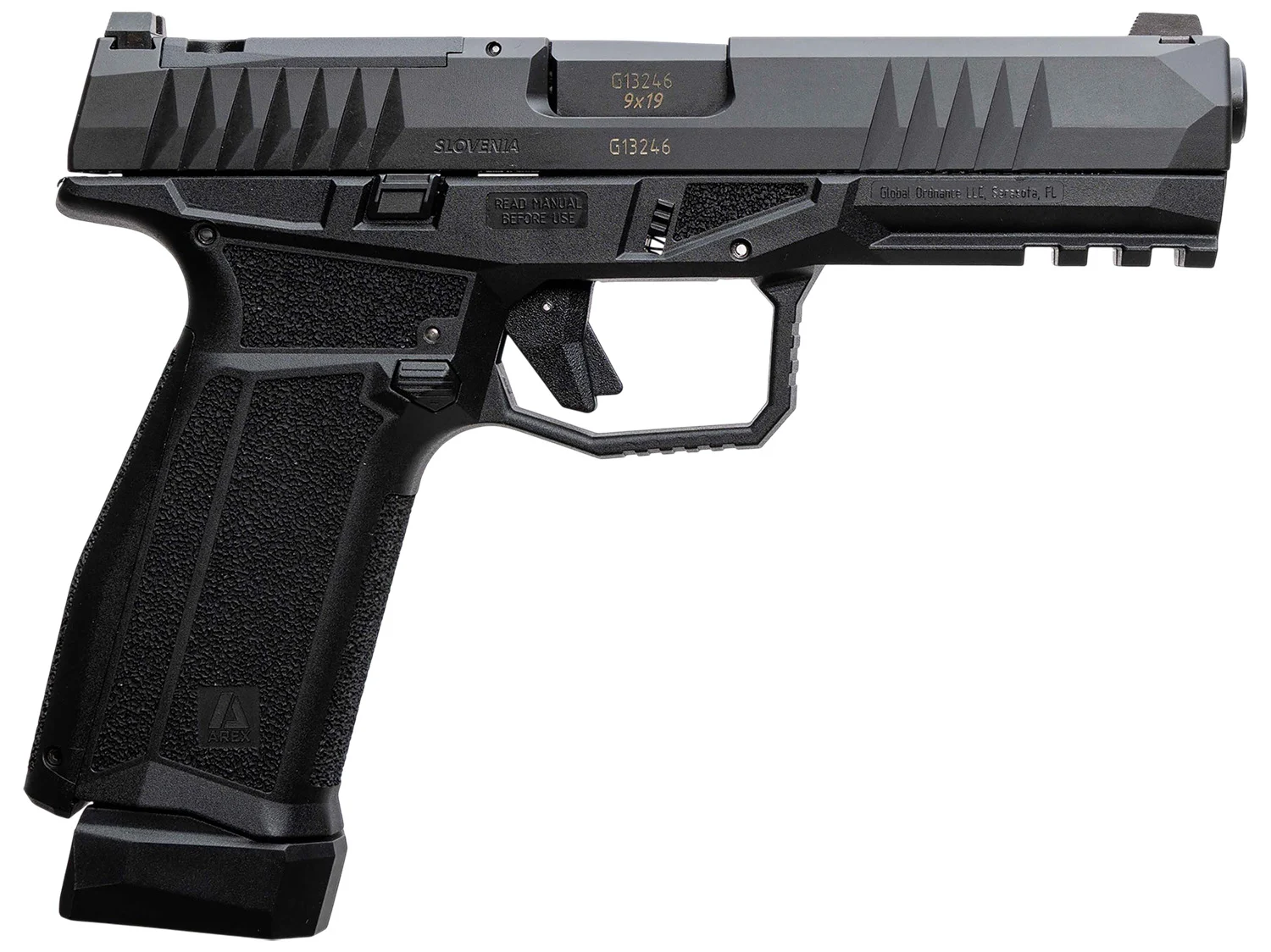 AREX 815537023893 Delta L Gen2 9mm Luger 17+1 4.50" Black Barrel, Black Nitride Optic Cut/Serrated Slide, Black Frame, Ambidextrous