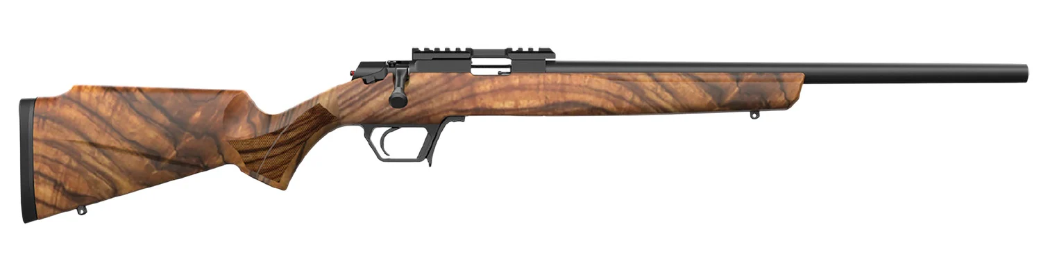 Retay USA ASD22-SWAL-20 Asend Hunter 22 LR 10+1 20" Black Heavy Barrel, Black Chrome Receiver w/Picatinny Rail, Turkish Walnut Fixed Stock