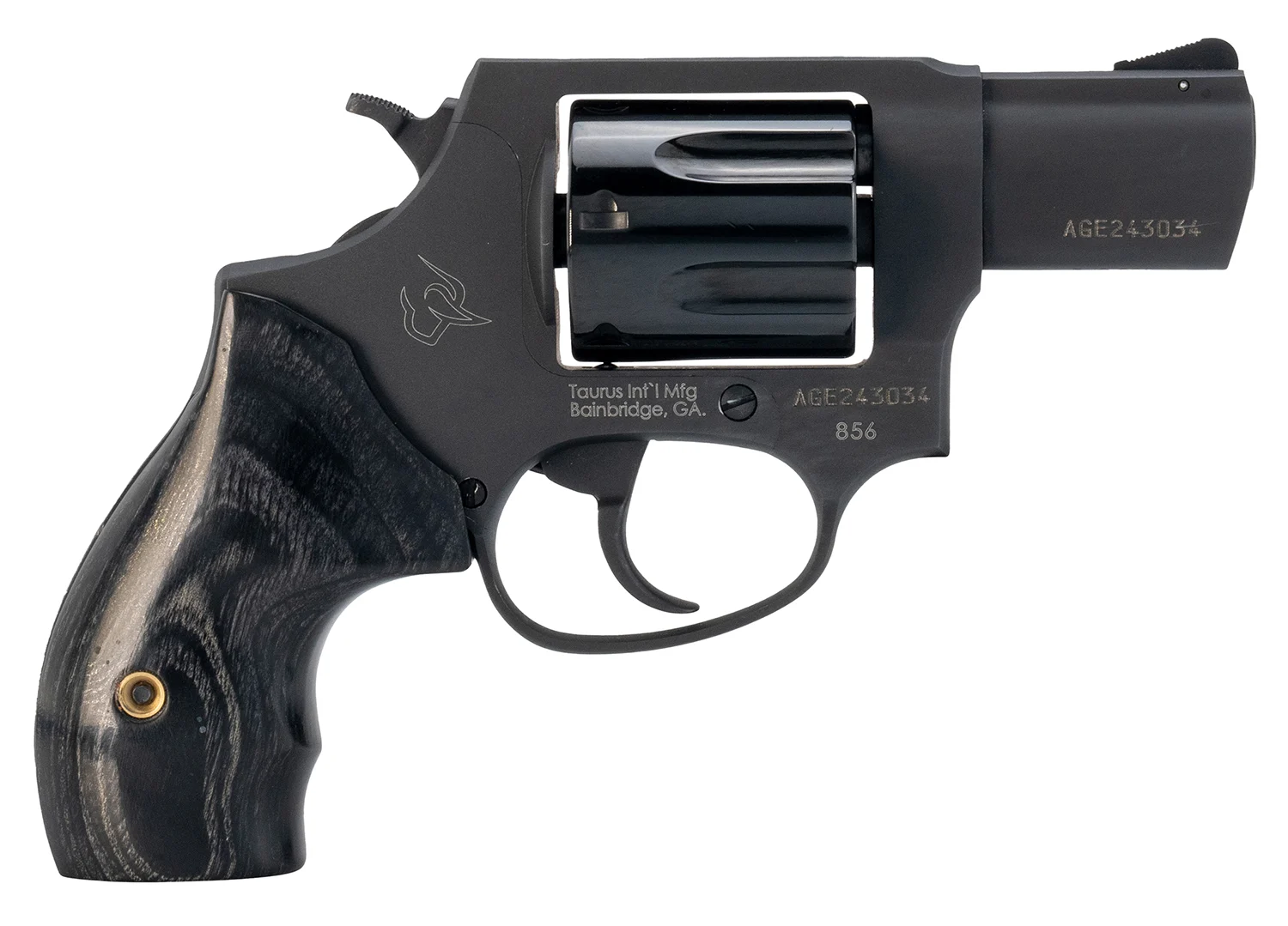 Taurus 2-85623 856 Small 38 Special +P 6 Shot 2" Black Stainless Steel Barrel, Cylinder & Frame, Transfer Bar Safety, Exposed Hammer