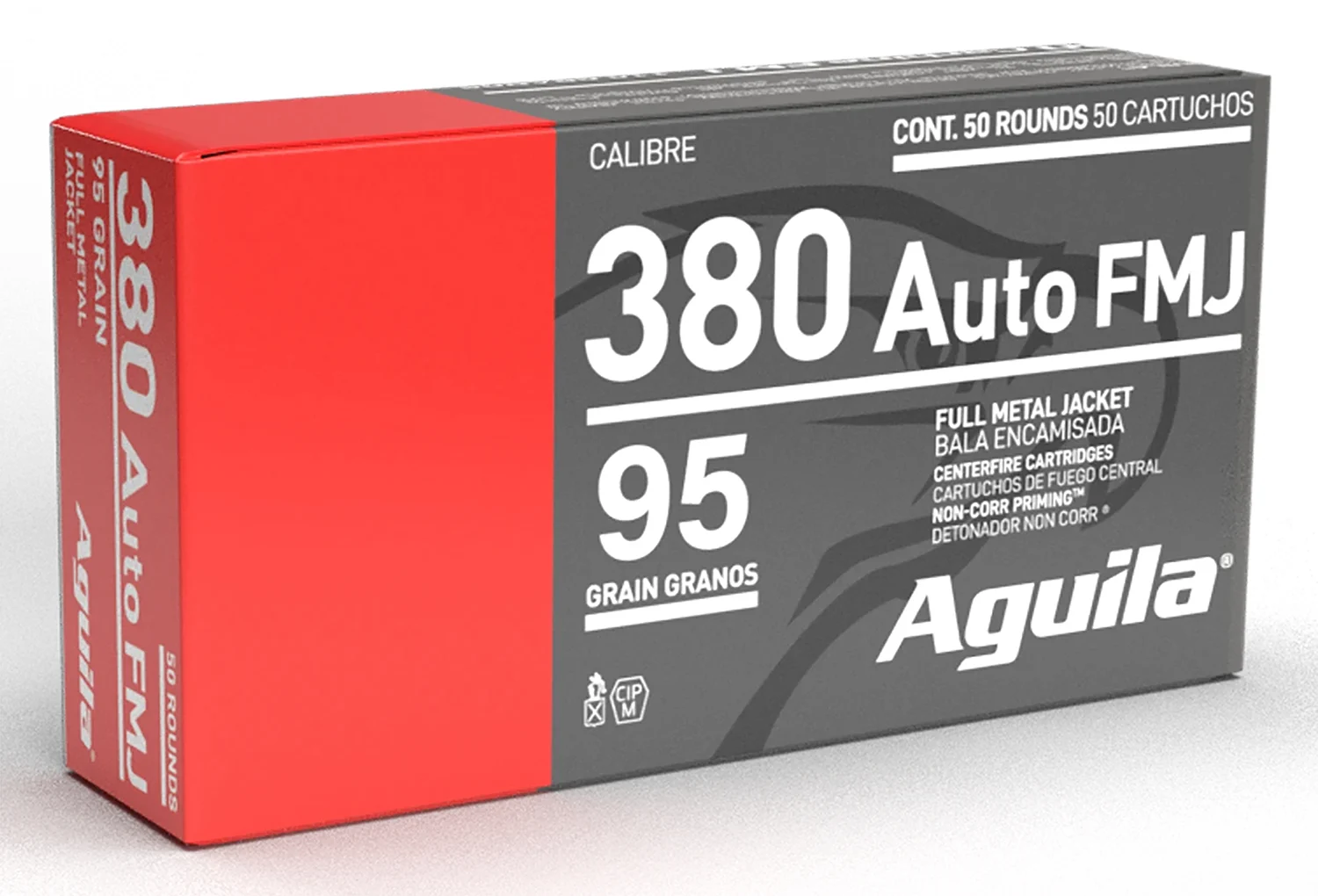 Aguila 1E802380 380ACP 95gr Full Metal Jacket 50 Per Box/10 Case