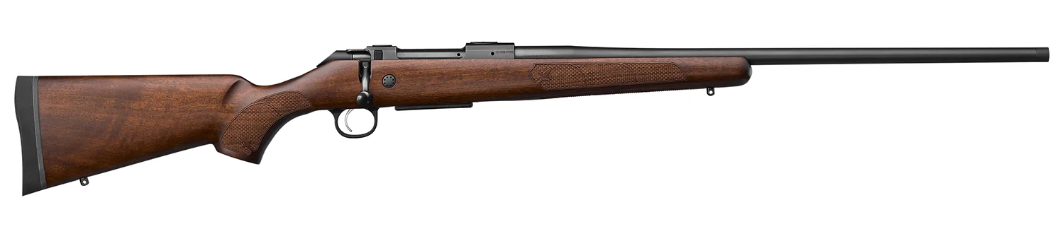 CZ-USA 07729 600+ American Full Size 300 Win Mag 3+1 24" Black Nitride Threaded Barrel, Black Nitride Steel Drilled & Tapped Receiver, Turkish Walnut Fixed Stock