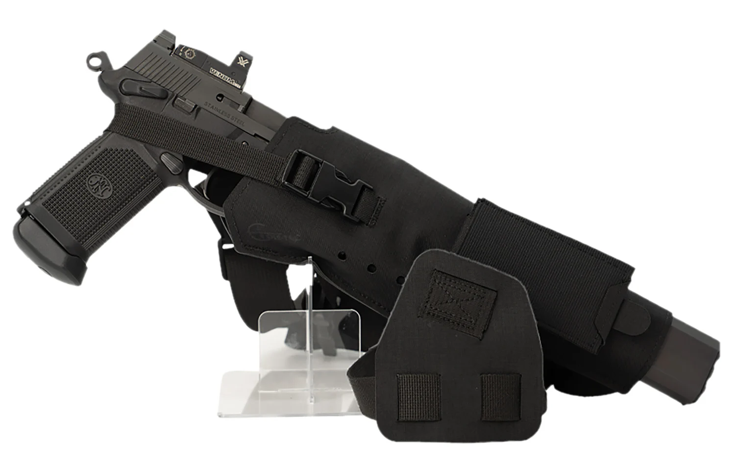 Cole-tac VWX101 Varmint Wrangler XL Pistol Holder Chest Black Right Hand