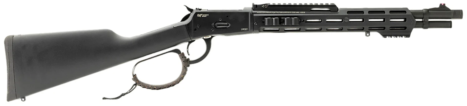 Gforce Arms GFLVR357SXB LVR 357 Mag 8+1 16.50" Black Cerakote barrel, Black Cerakote Steel Receiver w/Picatinny Rail, M-LOK Handguard, Black Fixed Synthetic Stock