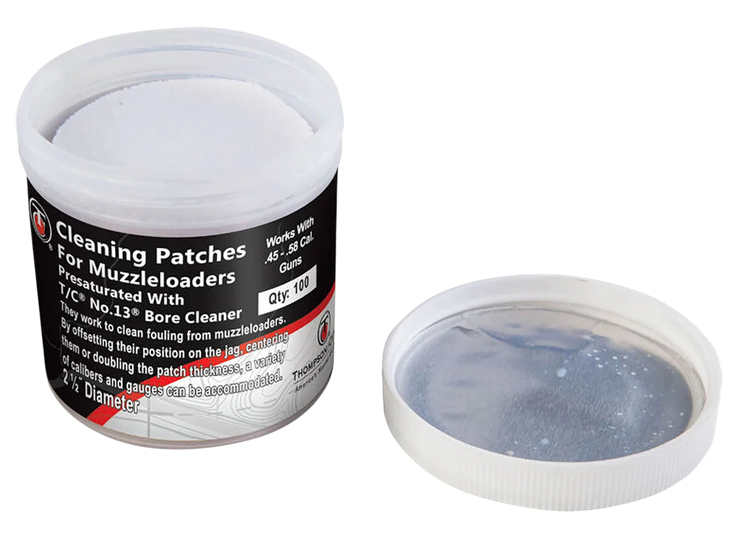 Thompson Center Arms, LLC 9036R Cleaning Patches Muzzleloader 2.50" Cotton 100Ct