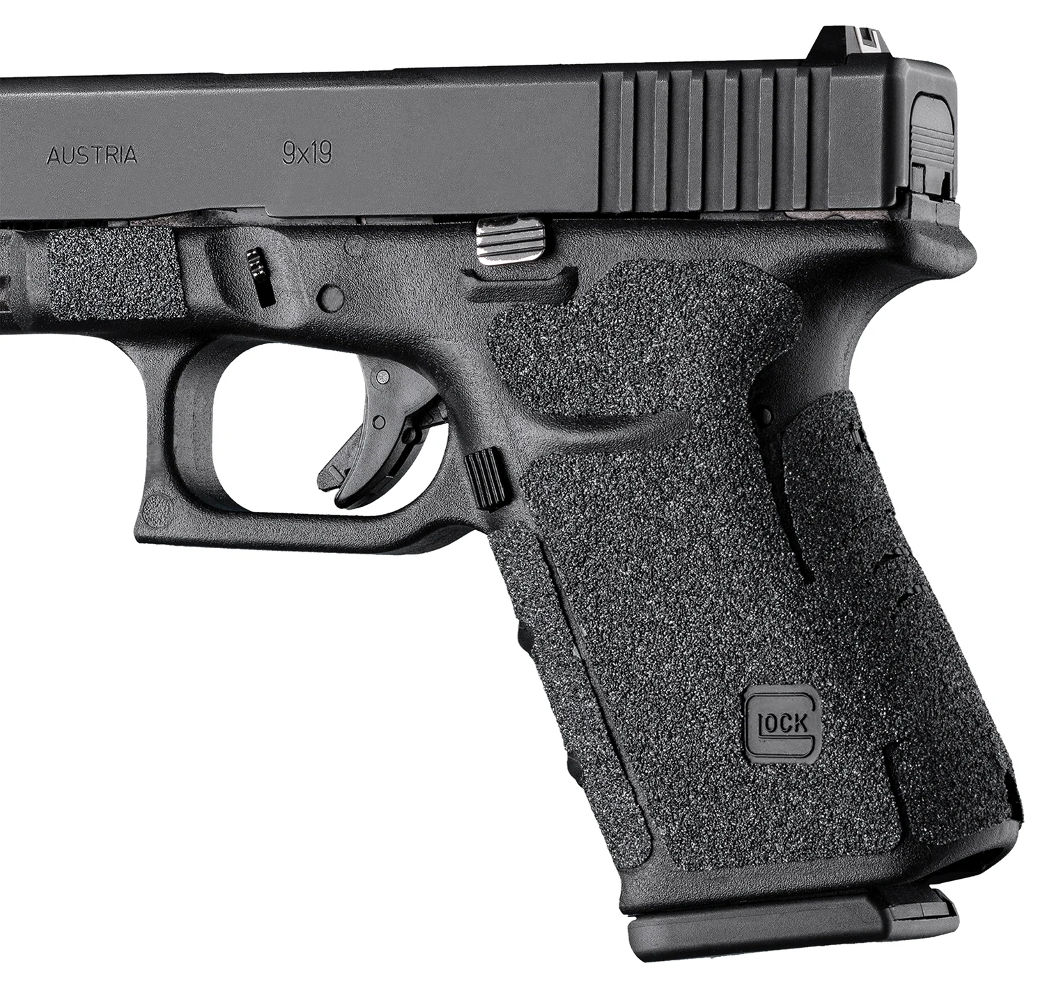 Hogue 17239 Wrapter Black Adhesive Rubber Fits Glock 19/23/32/38 Gen3 Fits Pistol