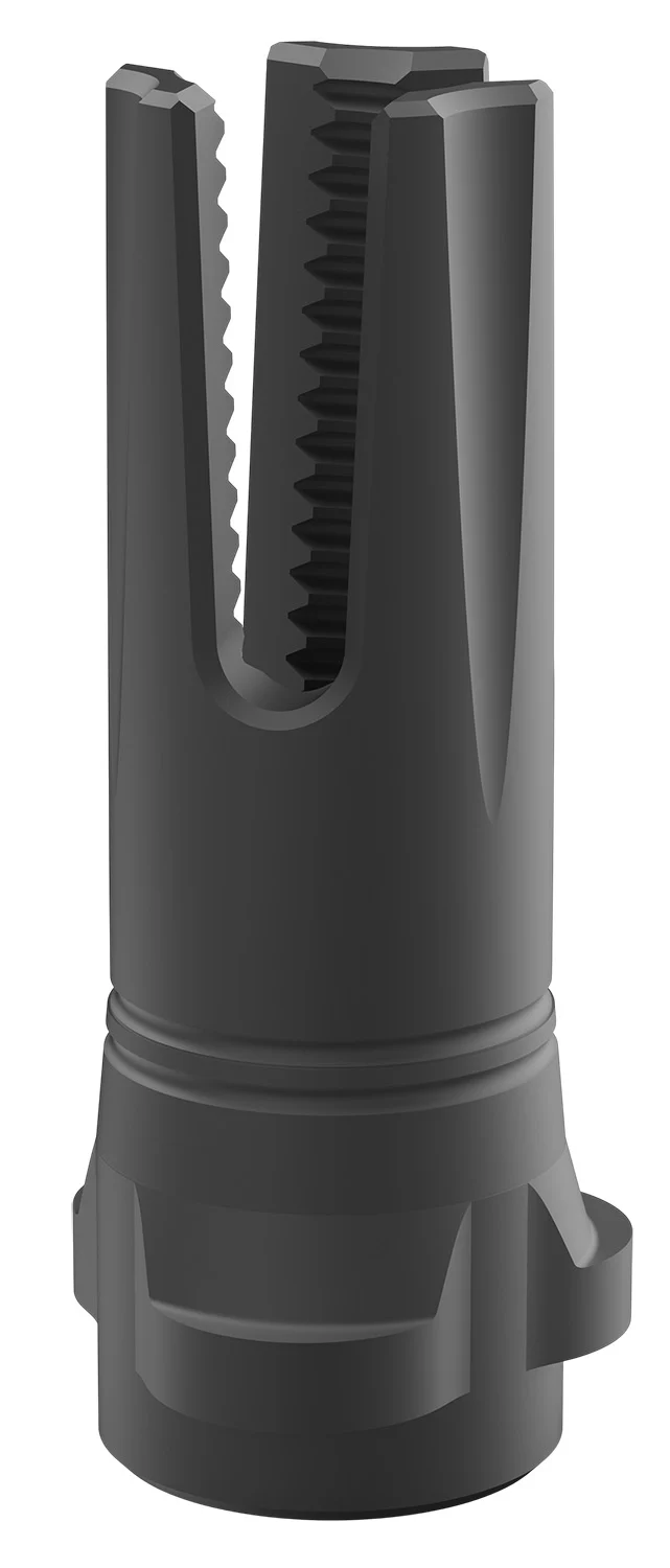 Breek Arms BRK4319 Scorch 3-Prong Flash Hider Black Nitride Steel 5/8"x24 Threads 9mmLuger Compatible w/ Breek-LOK 3QD