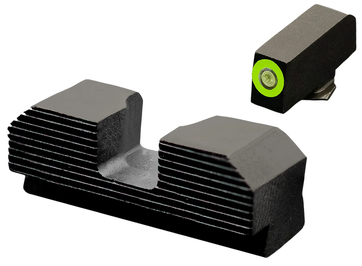 XS Sights GLM017P4G Minimalist Night Sight Set Green Tritium Front/Black Oxide Frame Compatible w/Glock