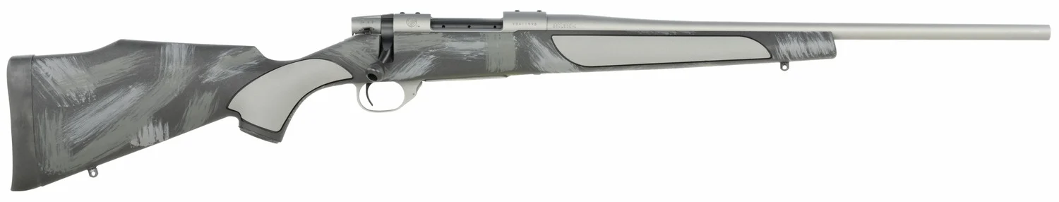 Weatherby VC38308NR2T Vanguard Shadow 308 Win 4+1 22" Carbon Gray Cerakote Threaded Barrel, Carbon Gray Cerakote Steel Drilled & Tapped Receiver, Black w/Gray & White Accents Monte Carlo Stock