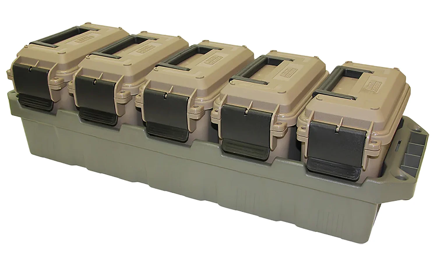 MTM Case-Gard AC5C 5-Can Ammo Crate Mini Dark Earth/Army Green Polypropylene