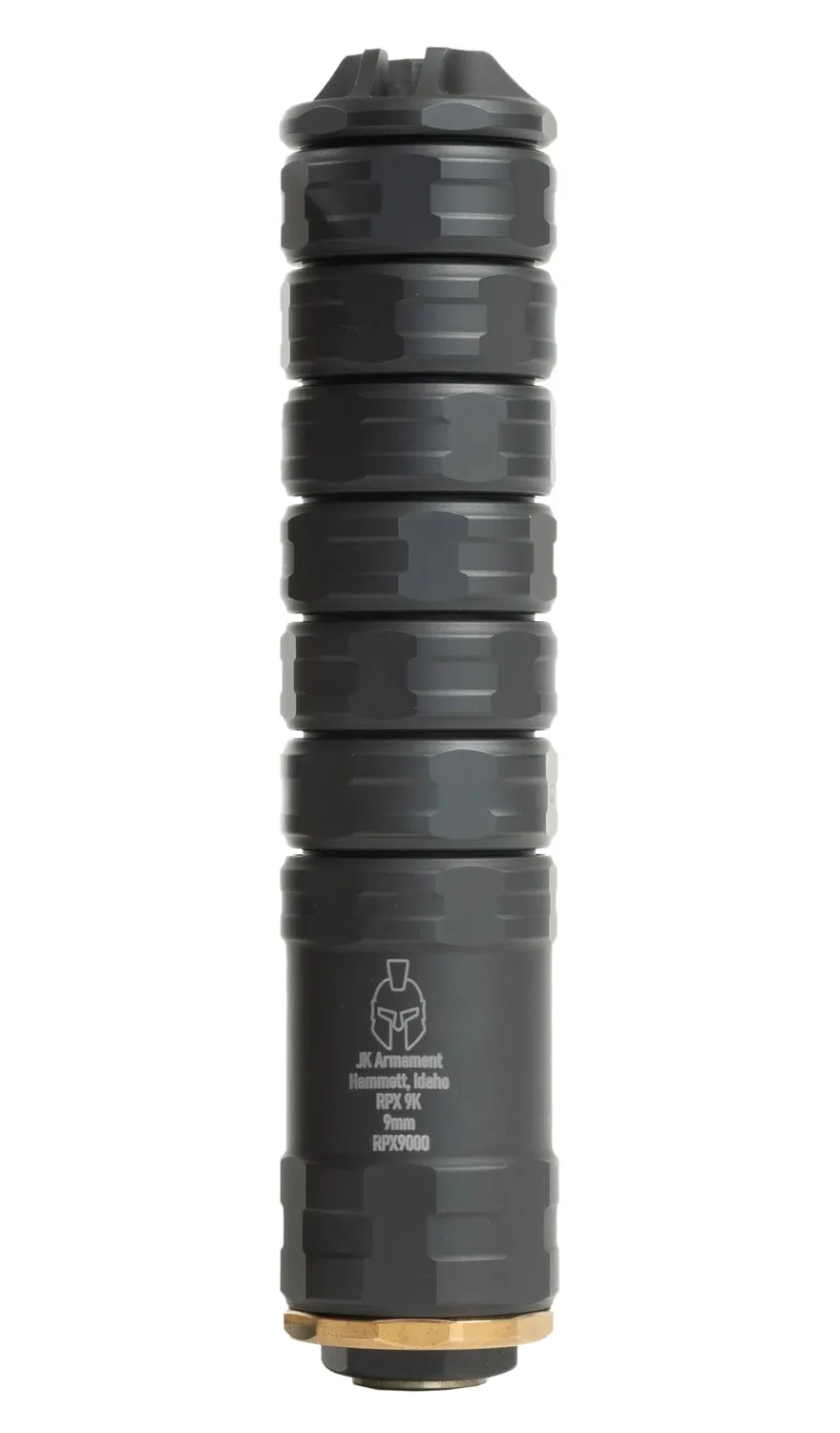 Jk Armament JK155RPX9K RPX 155 9mm 1.55" Black Aluminum/Titanium 1/2"x28