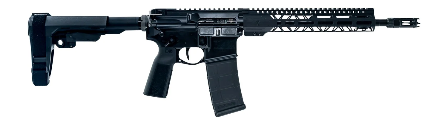 Faxon Firearms FXPRO6A125GA1075 Pro 6mm ARC 10+1 12.50" Black Nitride Match Grade Threaded Barrel, Black Aluminum Receiver w/Picatinny Rail, M-LOK Handguard, Black SB Tactical SBA3 Brace, Ergonomic G