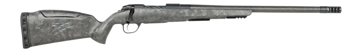 Fierce Firearms CT Rage LR Full Size 6.5 PRC 4+1 24" Carbon Fiber Match Grade Threaded Barrel, Black Cerakote Titanium Drilled & Tapped Receiver, Picatinny Rail Forend, Carbon Matrix Push Button Adj