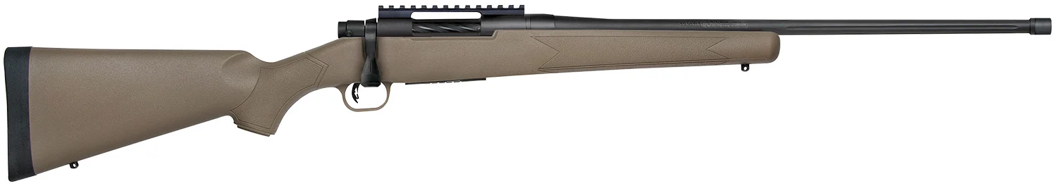 Mossberg 27874 Patriot Predator Full Size 308 Win 5+1, 22" Matte Blued Fluted/Steel Threaded Barrel, Matte Blued Steel Receiver, Flat Dark Earth Fixed Stock, Right Hand
