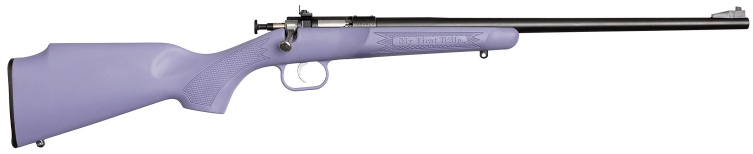 Crickett KSA2306 Youth 22 LR 1rd 16.12" Blued Barrel & Receiver, Fixed Front/Adjustable Rear Peep Sights, Purple Synthetic Stock w/11.5" LOP, Rebounding Firing Pin Safety