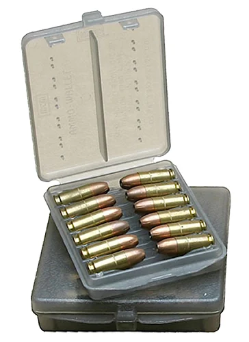MTM Case-Gard W184541 Ammo Wallet Handgun 45 ACP 18rd Clear Smoke Polymer