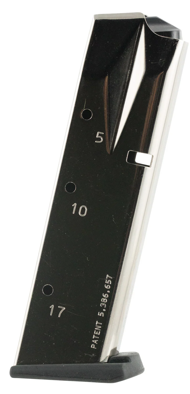 Mec-Gar MGSW5917N S&W Nickel 17rd 9mm Luger for S&W 5900 Series/910/915/659