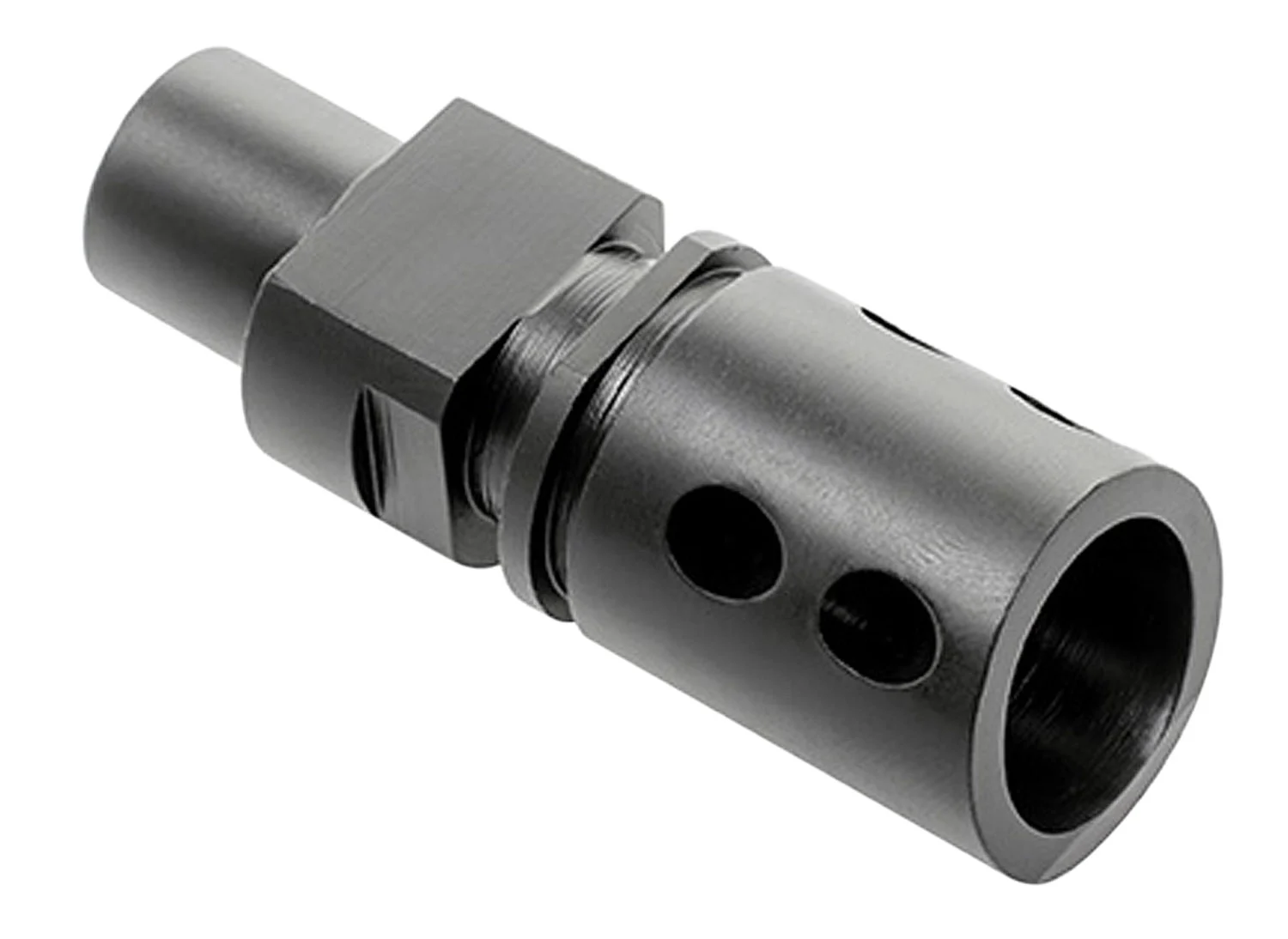 CMMG 57DA5BE Flash Hider Black Steel with M12x1 LH Threads for 5.7x28mm FN PS90