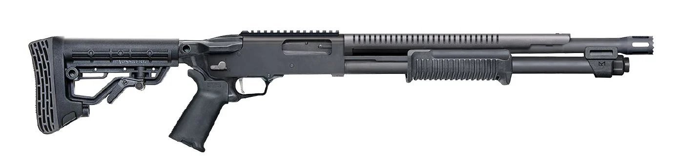 MOSSBERG 590R 12/18.5 6+1 BLK BREACHER