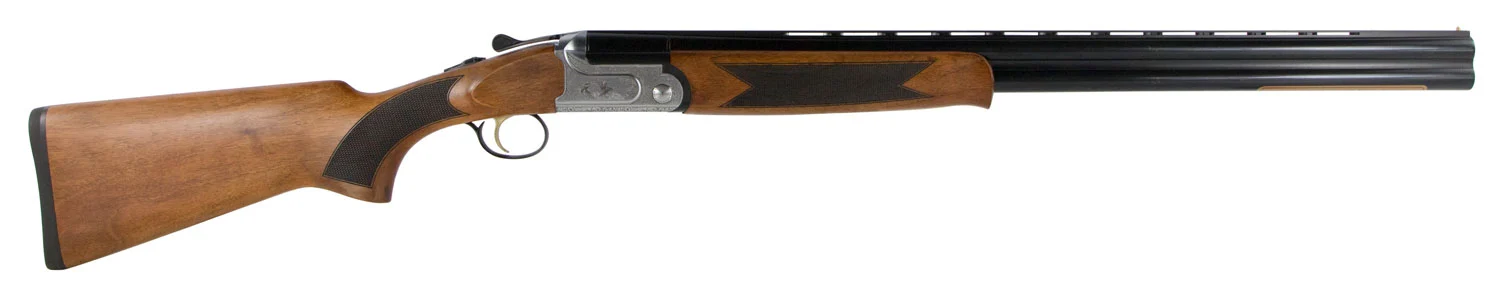 Dickinson GW12W30P Green Wing 12 Gauge Break Open 3" 2rd 30" Black Vent Rib Barrel, Silver Engraved Aluminum Receiver, Wood Stock, Right Hand