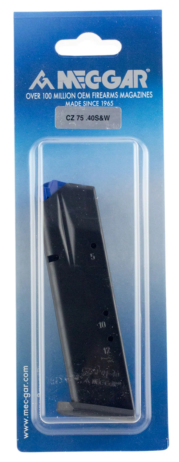 Mec-Gar MGCZ4012AFC CZ 12rd 40 S&W CZ 75B/Shadow 2/75 SP-01/Shadow 85B, Blued w/Anti-Friction Coating Carbon Steel
