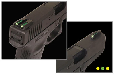 TruGlo TG131MPTY TFO Green/Tritium/Fiber Optic Front Sight-Yellow/Tritium/Fiber Optic Rear Sight Smith & Wesson M&P