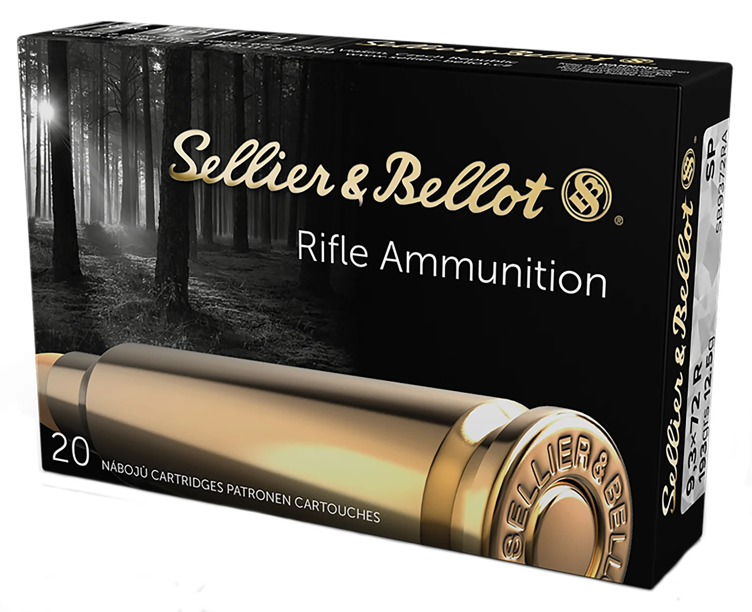 Sellier & Bellot SB9372RA Rifle 9.3mmx72R 193gr Soft Point 20 Per Box/20 Case
