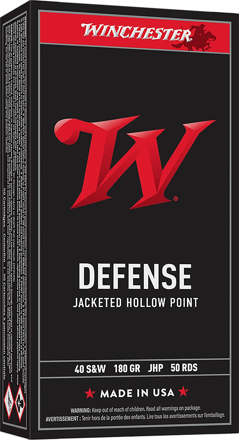 Winchester Ammo USA40JHP USA 40S&W 180gr Jacketed Hollow Point 50 Per Box/10 Case
