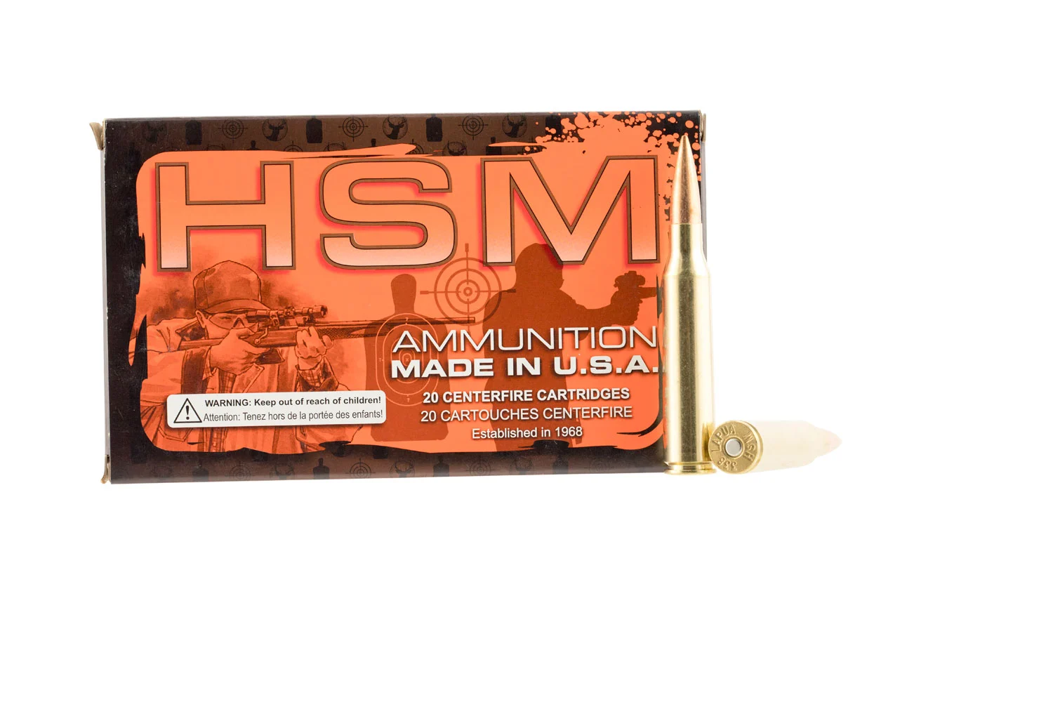 HSM 338LAP2N68 Match 338 Lapua Mag 250 gr Sierra MatchKing BTHP 20 Per Box/ 20 Case