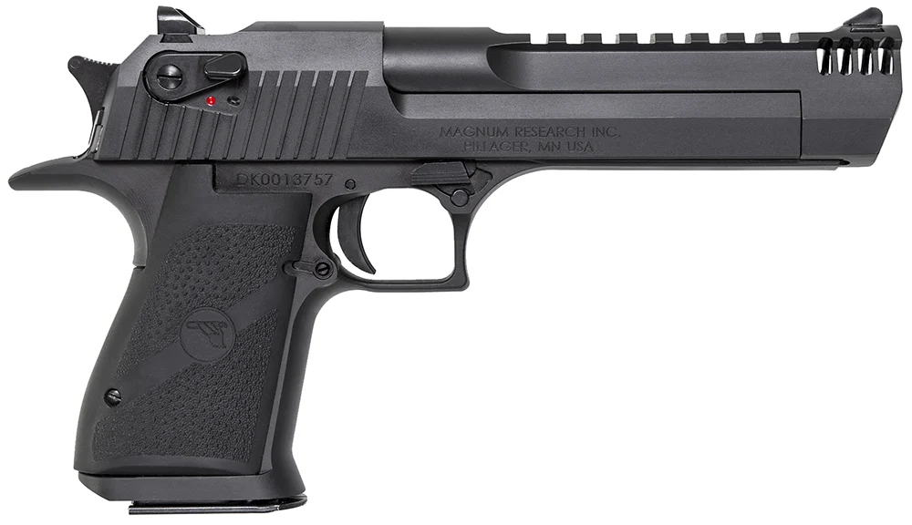 Magnum Research DE357IMB Desert Eagle Mark XIX 357 Mag 6" with Muzzle Brake 9+1 Matte Black Carbon Steel Frame & Slide Black Rubber Grip