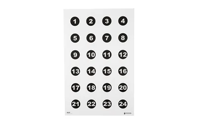 ACTION TGT 24 3" NMBR CIRCLES 100PK