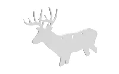 B/C AR500 3/8" SILHOUETTE DEER WHT