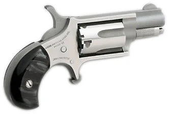 NORTH AMERICAN ARMS MINI 22LR REV 1-1/8 SS BLK PRL