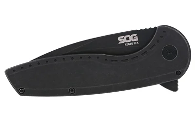 SOG AEGIS FLK 3.25" DROP PT BLK - Image 3