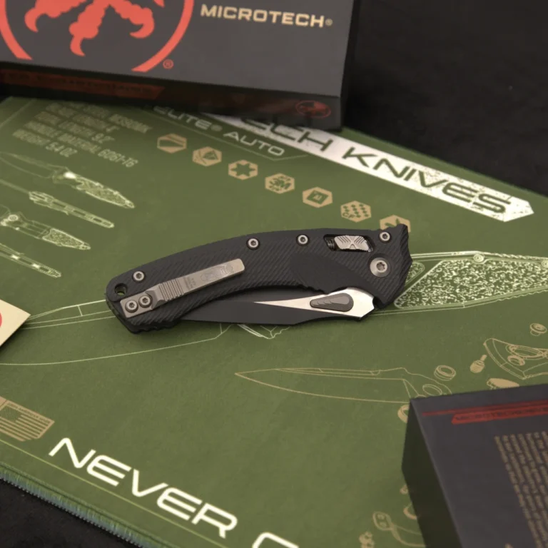 Microtech Amphibian Ram-Lok Black STD G-10 Black (137RL-1FLGTBK)